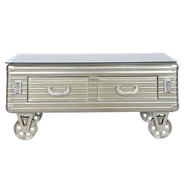 Centre Table Home ESPRIT Metal Crystal 100 x 52 x 46 cm Discount