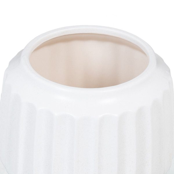 Vase White Ceramic 14,5 x 14,5 x 11 cm Sale