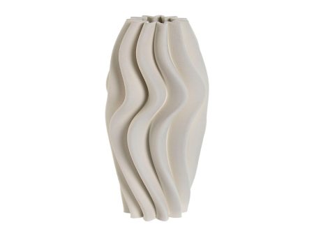 Vase Home ESPRIT White Stoneware Modern 16 x 16 x 32 cm For Cheap