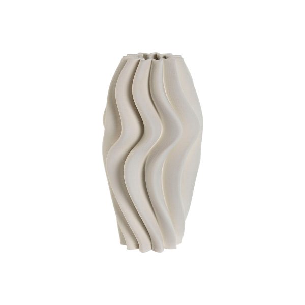 Vase Home ESPRIT White Stoneware Modern 16 x 16 x 32 cm For Cheap