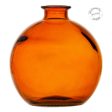 Vase Amber recycled glass 16 x 16 x 18 cm Supply