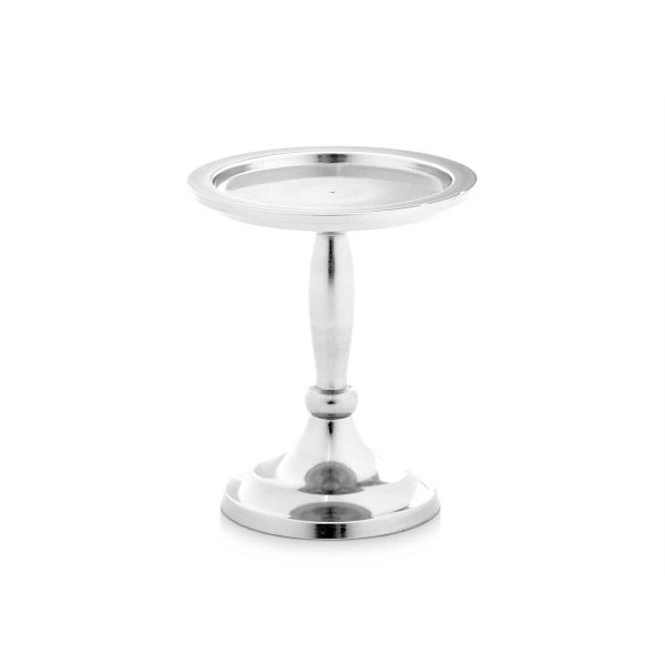 Candle Holder Silver Aluminium 10 x 12 x 10 cm (8 Units) For Discount