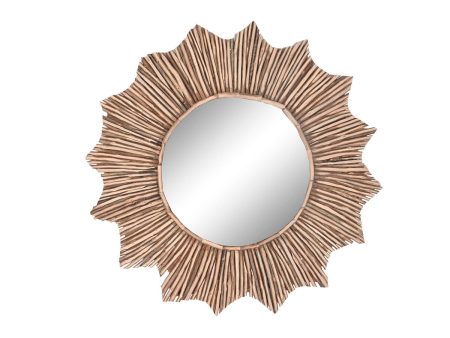 Wall mirror Home ESPRIT Natural Trunks Tropical 120 x 8 x 120 cm For Discount