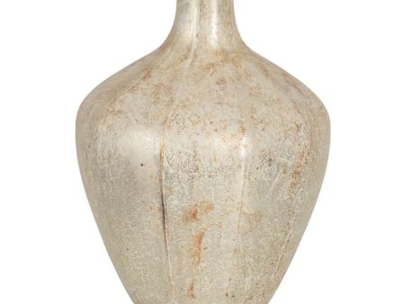 Vase White Crystal 18 x 18 x 25 cm For Sale