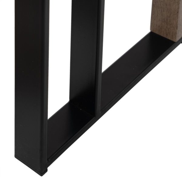 Console Black Natural Iron MDF Wood 110 x 30 x 75 cm Online now