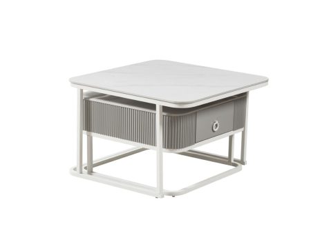 Centre Table Home ESPRIT White 70 x 70 x 45 cm Supply