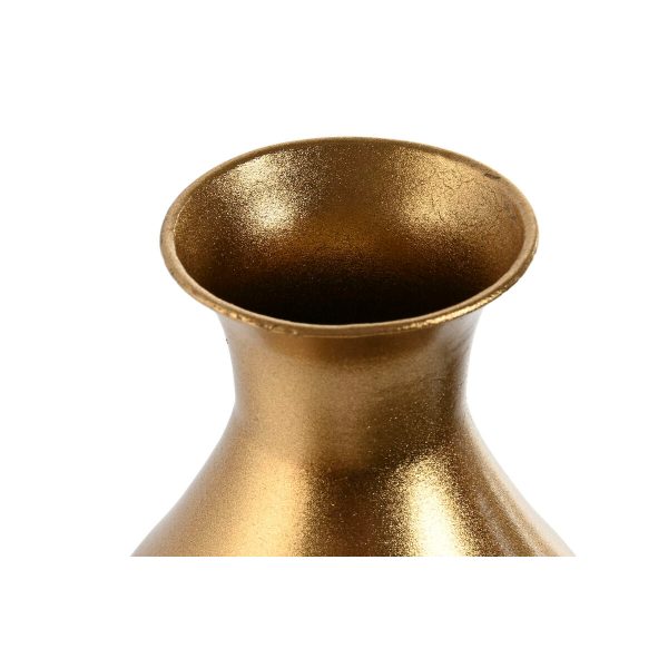 Vase Home ESPRIT Golden Metal Modern 13 X 13 X 61,5 cm Online Hot Sale