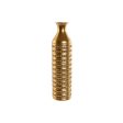 Vase Home ESPRIT Golden Metal Modern 13 X 13 X 51,5 cm Online Hot Sale