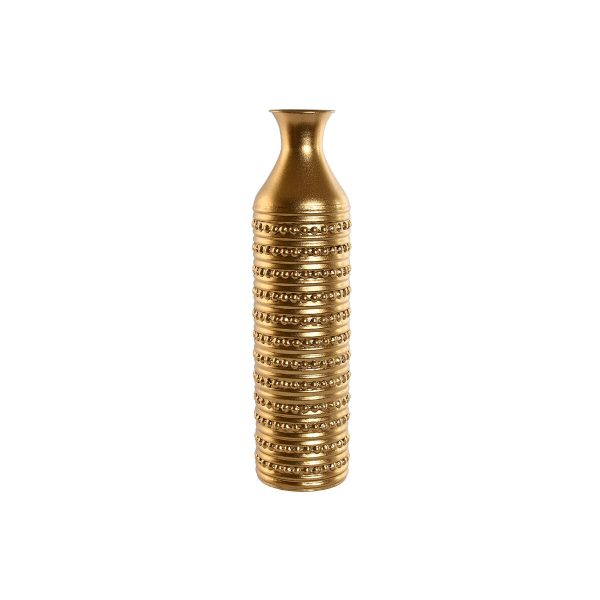 Vase Home ESPRIT Golden Metal Modern 13 X 13 X 51,5 cm Online Hot Sale