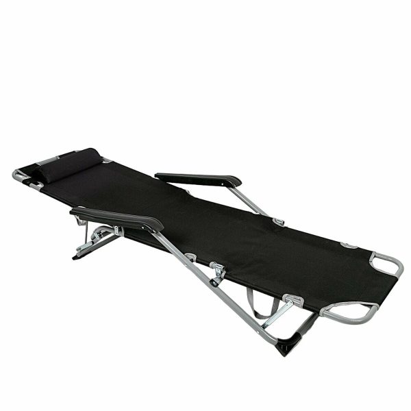 Reclining lounder Aktive Black 177 x 34 x 47 cm Discount