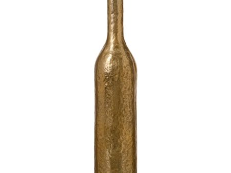 Vase 12 x 12 x 61 cm Golden Aluminium on Sale