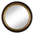 Wall mirror Black Golden 90 x 9 x 90 cm For Sale