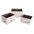 Basket set DKD Home Decor Brown Grey Orange 32 x 24 x 18 cm (3 Units) Hot on Sale