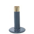 Candleholder Alexandra House Living Blue Golden Metal 7 x 12 x 7 cm Enamelled Metal Online