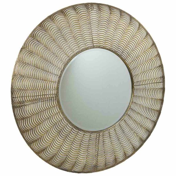 Wall mirror Alexandra House Living Golden 5 x 80 x 80 cm Circle Sale