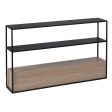 Console Black Natural Iron MDF Wood 122,5 x 22,5 x 75 cm on Sale