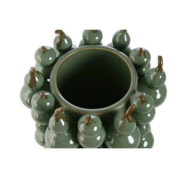 Vase Home ESPRIT Green Stoneware Tropical 25 x 25 x 30 cm Online now