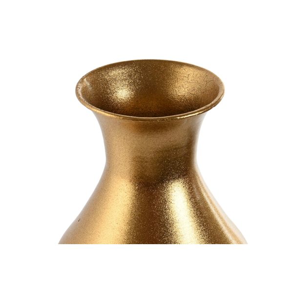 Vase Home ESPRIT Golden Metal Modern 13 X 13 X 51,5 cm Online Hot Sale