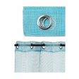 Curtain 140 x 260 cm Grille Blue (6 Units) For Discount