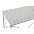 Console DKD Home Decor White Silver Metal Marble 100 x 33 x 78 cm Fashion