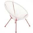 Garden sofa Acapulco 73 x 80 x 85 cm Red White Rattan Online