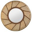 Wall mirror Alexandra House Living Natural Natural Fibre 8 x 55 x 55 cm Circular Online Sale