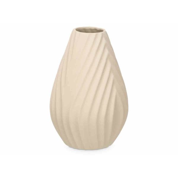 Vase Beige Ceramic 21 x 31 x 21 cm (4 Units) Stripes Online