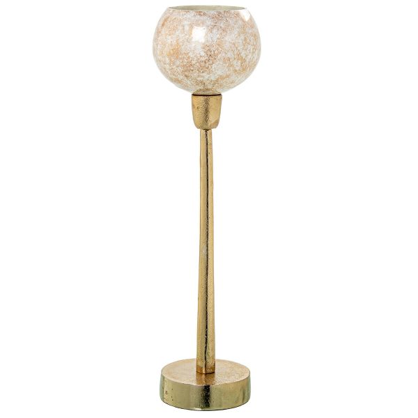 Candleholder Alexandra House Living Golden Crystal 10 x 44 x 10 cm Hot on Sale