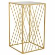 Corner table Alexandra House Living Gold 40 x 70 x 40 cm Online now