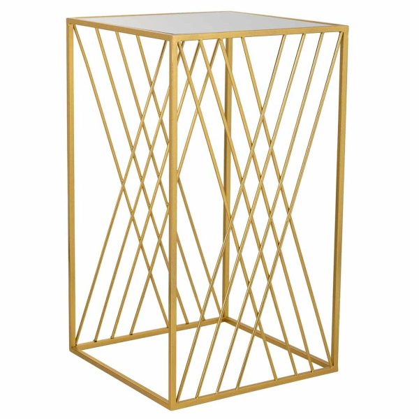 Corner table Alexandra House Living Gold 40 x 70 x 40 cm Online now