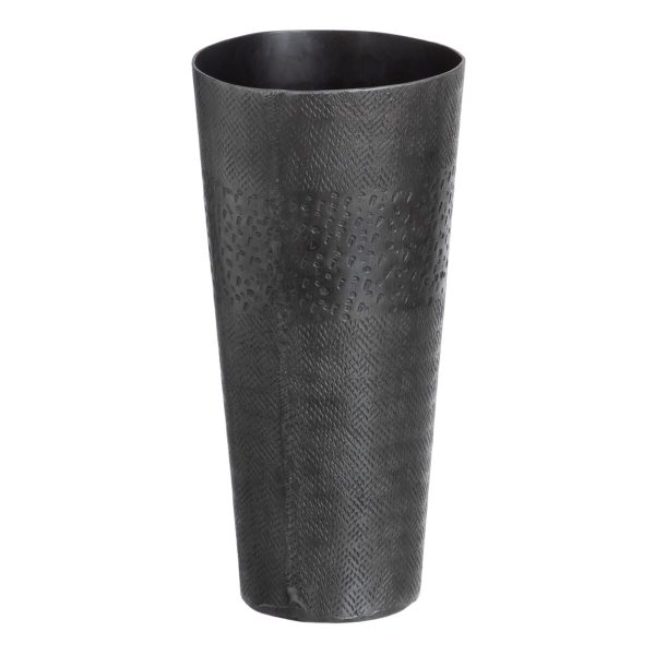 Vase Grey Metal 15 x 15 x 31 cm For Cheap