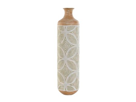 Vase Home ESPRIT Green Beige Natural Metal Tropical 18 x 18 x 66 cm Cheap