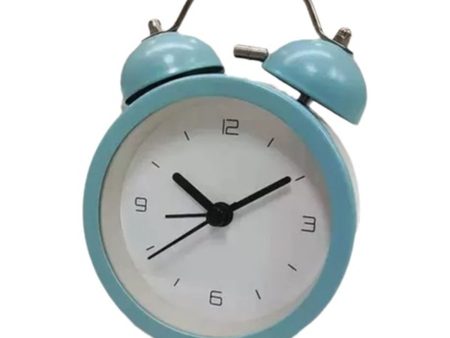 Analogue Alarm Clock Romimex Blue Metal 9 x 12 x 5 cm Online Sale