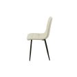 Chair Romimex White Velvet Metal 45 x 89 x 55 cm Cheap