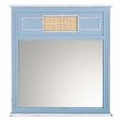 Wall mirror Alexandra House Living Blue 3 x 76 x 70 cm Rectangular For Sale