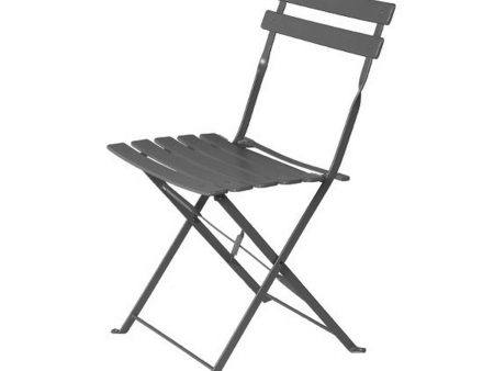 Garden chair Sira Graphite Steel 41 x 46 x 80 cm (2 Units) For Sale