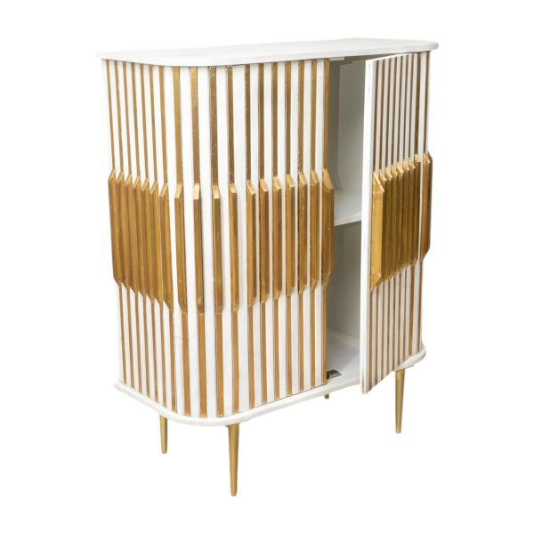 Console Romimex White Golden 91 x 114 x 41 cm on Sale