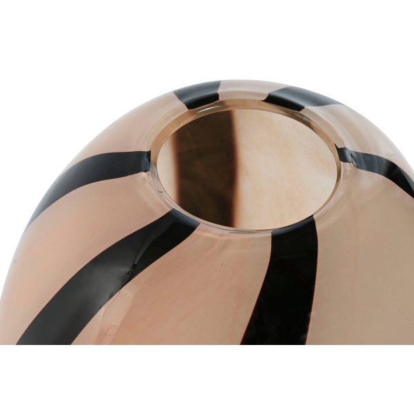 Vase Home ESPRIT Black Cream Crystal Modern 23 x 23 x 28,5 cm Supply