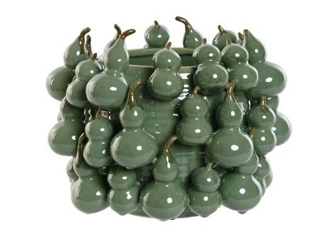 Vase Home ESPRIT Green Stoneware Tropical 30 x 30 x 23 cm Cheap