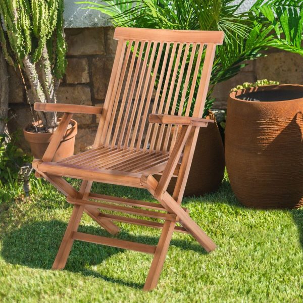 Garden chair Kayla 56 x 60 x 90 cm Natural Teak Online now