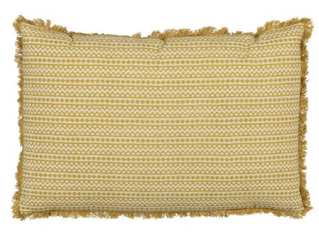 Cushion Cotton Beige Mustard 60 x 40 cm Online Hot Sale