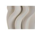 Vase Home ESPRIT White Stoneware Modern 16 x 16 x 32 cm For Cheap