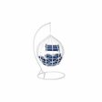 Hanging garden armchair DKD Home Decor Navy Blue White Aluminium synthetic rattan 90 x 70 x 110 cm (107 x 107 x 198 cm) Sale