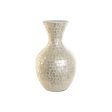 Vase DKD Home Decor White Bamboo Mother of pearl Natural Leaf of a plant Mediterranean 31 x 31 x 51,5 cm Online Hot Sale