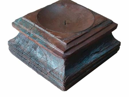 Candle Holder Alexandra House Living Brown Acacia Mango wood 22 x 12 x 22 cm Discount