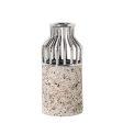 Vase Alexandra House Living Silver Ceramic 13 x 13 x 28 cm Sale