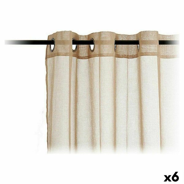 Curtains 140 x 260 cm Beige (6 Units) For Sale