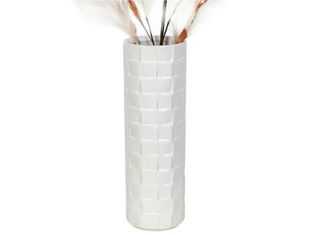 Vase Romimex White Ceramic 13 x 40 x 13 cm Hot on Sale