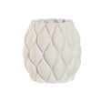 Vase Home ESPRIT White Ceramic Stoneware Modern 23 x 23 x 25 cm For Sale