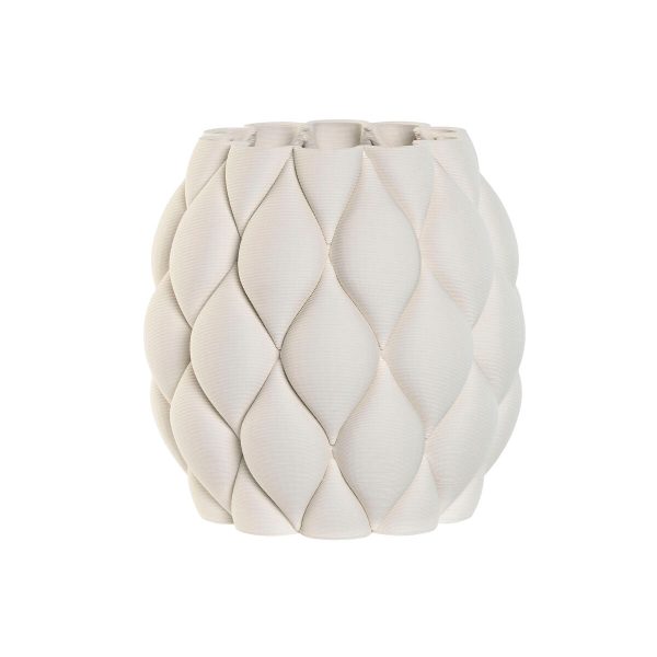 Vase Home ESPRIT White Ceramic Stoneware Modern 23 x 23 x 25 cm For Sale